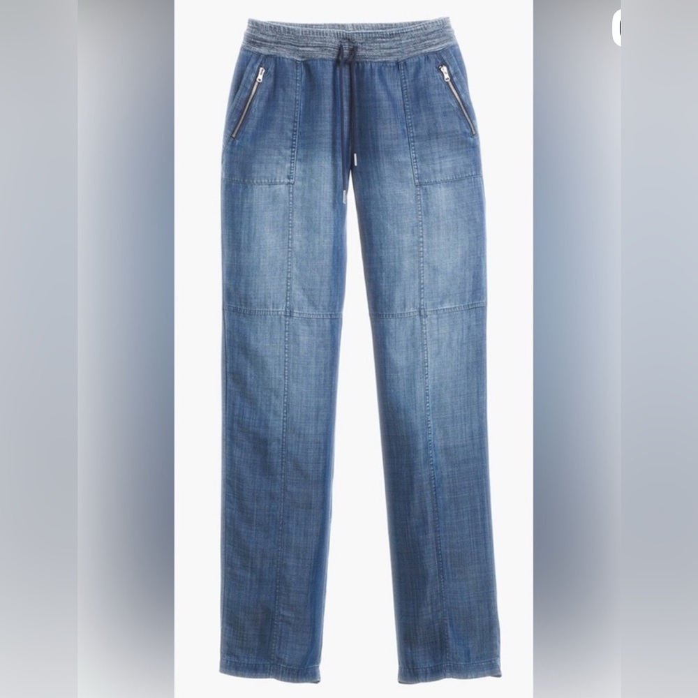 NWT Chico's Zenergy Rayna Tencel Wide Leg Women's Blue Jeans Pant Denim
